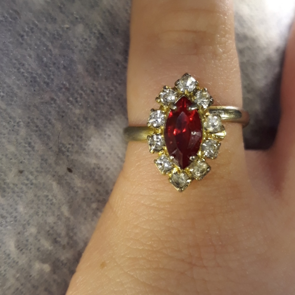 Diamond and ruby ring